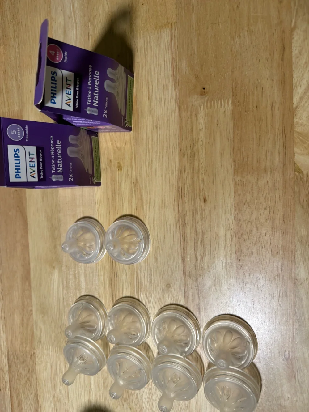 Philips Avent Natural Response 4 oz Baby Bottles Set of 8 + Extra Flows